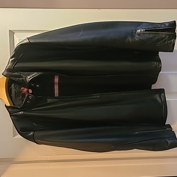 DANIER Men's Leather Biker Jacket. - Picture 2 of 12